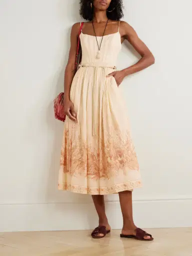Zimmermann Wanderlust Gathered Printed Cotton-voile Midi Dress | Thumbnail 2 Zimmermann Wanderlust Gathered Printed Cotton-voile Midi Dress | Thumbnail 2