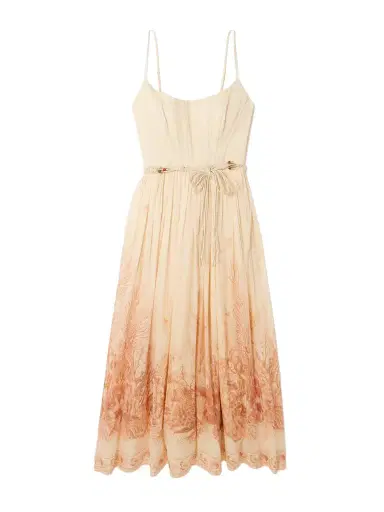 Zimmermann Wanderlust Gathered Printed Cotton-voile Midi Dress | Thumbnail 1 Zimmermann Wanderlust Gathered Printed Cotton-voile Midi Dress | Thumbnail 1