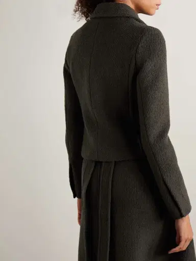 Proenza Schouler Kinsley Cropped Wool-blend Bouclé-twill Jacket | Thumbnail 4