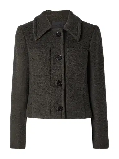 Proenza Schouler Kinsley Cropped Wool-blend Bouclé-twill Jacket | Thumbnail 1