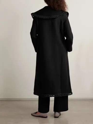BODE Dover Belted Embroidered Wool Coat | Thumbnail 4 BODE Dover Belted Embroidered Wool Coat | Thumbnail 4