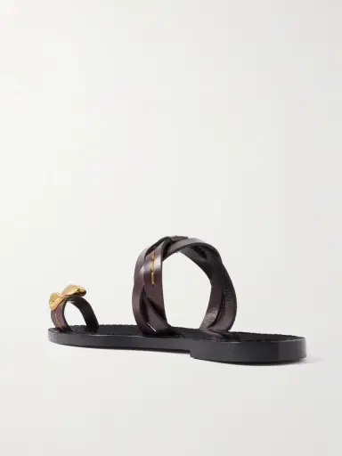 AMANU The Lagos Embellished Woven Leather Sandals | Thumbnail 3