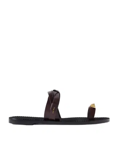 AMANU The Lagos Embellished Woven Leather Sandals | Thumbnail 1