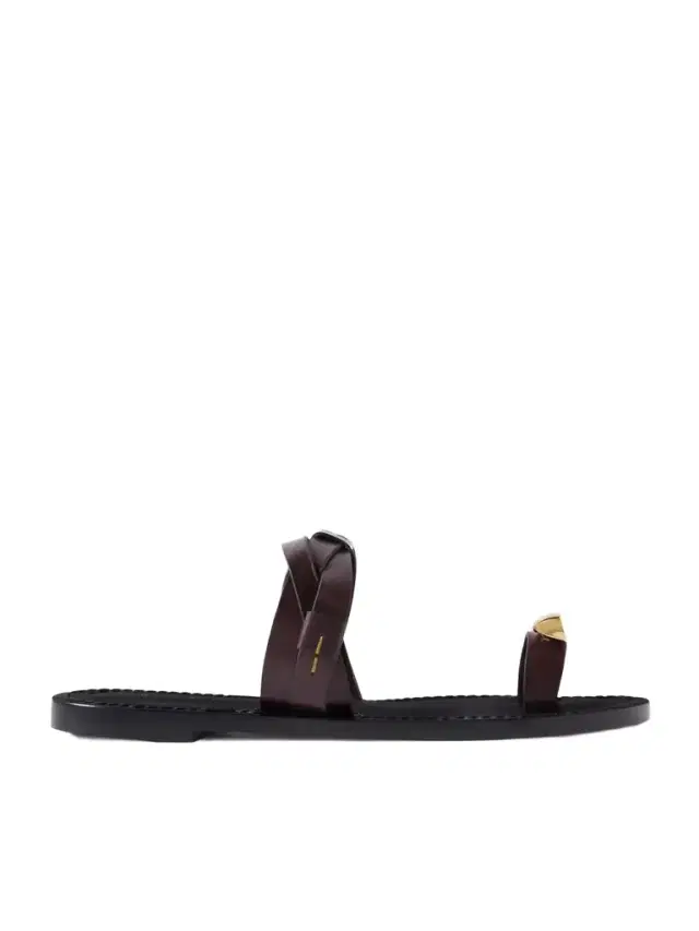 The Lagos Embellished Woven Leather Sandals