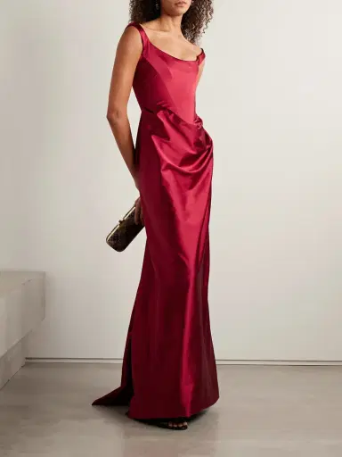 Vivienne Westwood Nova Camille Off-the-shoulder Draped Satin Gown | Thumbnail 2 Vivienne Westwood Nova Camille Off-the-shoulder Draped Satin Gown | Thumbnail 2