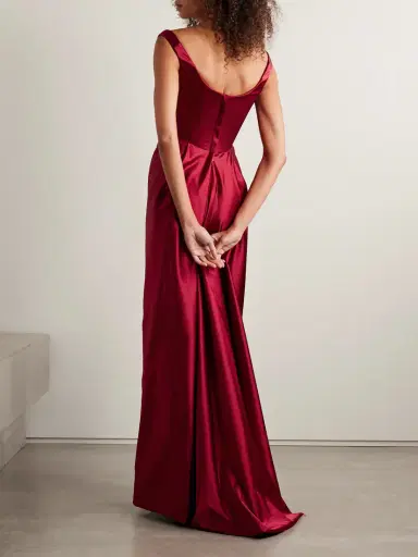 Vivienne Westwood Nova Camille Off-the-shoulder Draped Satin Gown | Thumbnail 3 Vivienne Westwood Nova Camille Off-the-shoulder Draped Satin Gown | Thumbnail 3