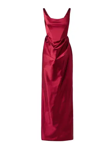 Vivienne Westwood Nova Camille Off-the-shoulder Draped Satin Gown | Thumbnail 1 Vivienne Westwood Nova Camille Off-the-shoulder Draped Satin Gown | Thumbnail 1