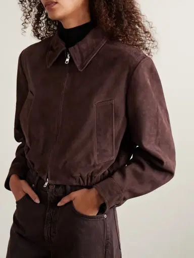 AGOLDE Nahla Cropped Suede Jacket | Thumbnail 3 AGOLDE Nahla Cropped Suede Jacket | Thumbnail 3
