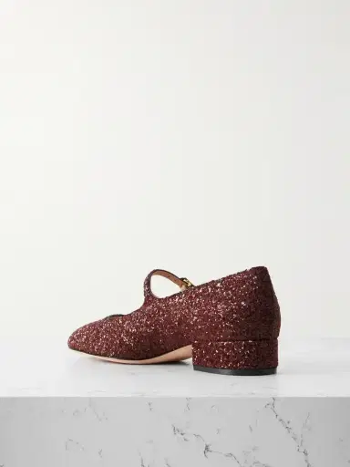 BALLY Belkys Glittered Leather Mary Jane Pumps | Thumbnail 3