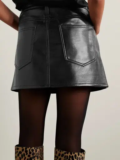 AGOLDE Keira Recycled Leather-blend Mini Skirt | Thumbnail 3 AGOLDE Keira Recycled Leather-blend Mini Skirt | Thumbnail 3