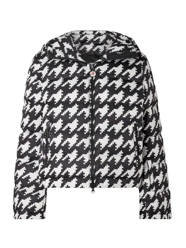 Polar Flare Quilted Houndstooth Down Ski Jacket