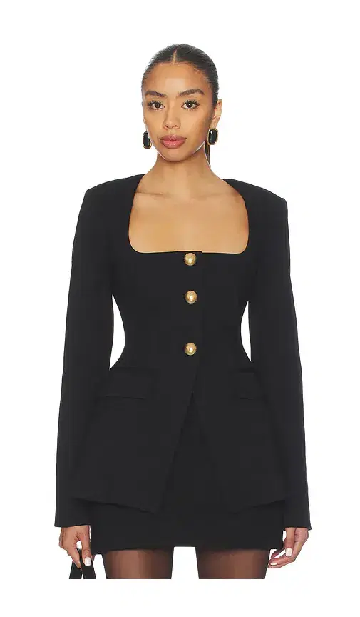 Soft Stretch Ponte Sculpted Blazer