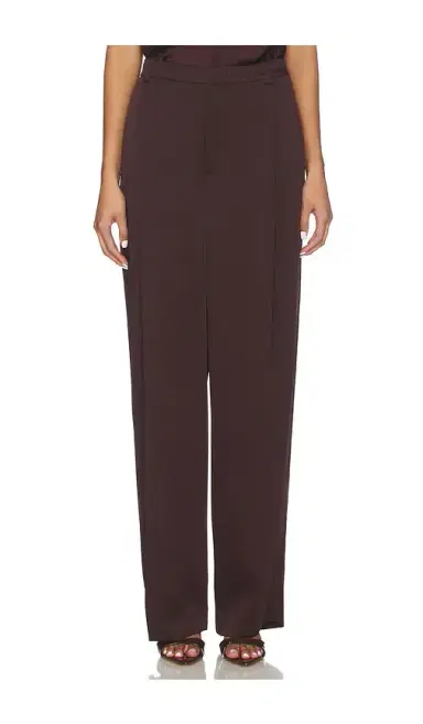 Vince Mid Rise Wide Leg Pleated Trouser | Thumbnail 1 Vince Mid Rise Wide Leg Pleated Trouser | Thumbnail 1