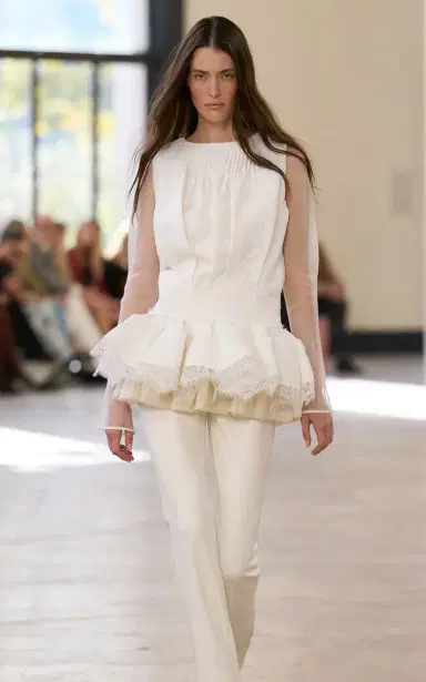 Aje Cressida Ruched Linen-Blend Mini Dress - Ivory | Thumbnail 2
