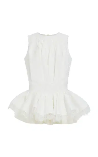 Aje Cressida Ruched Linen-Blend Mini Dress - Ivory | Thumbnail 1