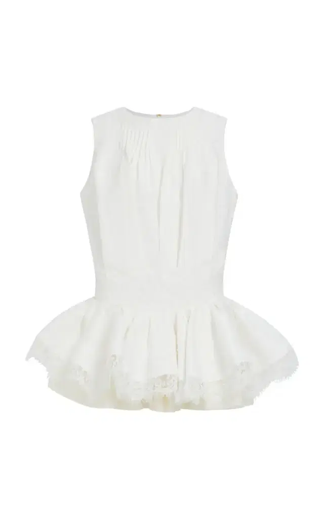 Cressida Ruched Linen-Blend Mini Dress - Ivory