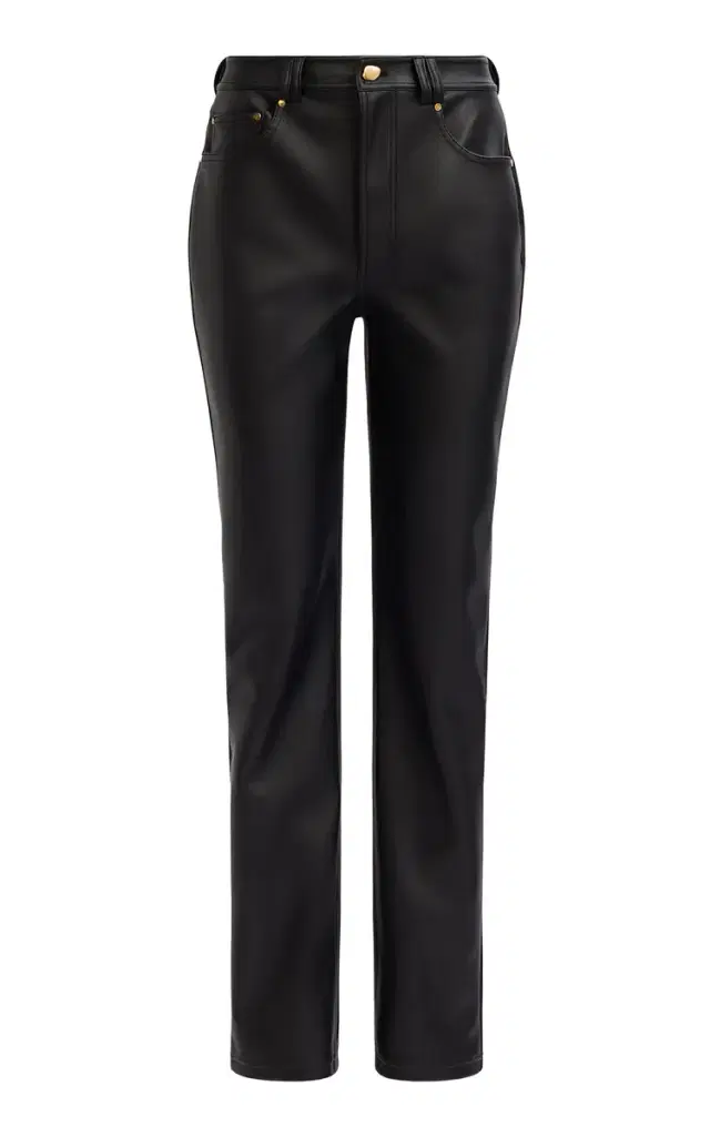 Elodie Mid-Rise Bootleg Pants - Black