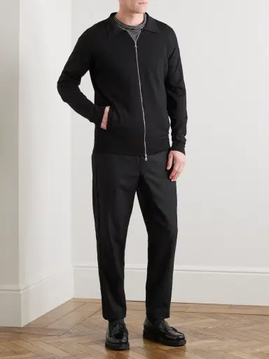 John Smedley Alston Slim-Fit Merino Wool Zip-Up Cardigan - Men | Thumbnail 2 John Smedley Alston Slim-Fit Merino Wool Zip-Up Cardigan - Men | Thumbnail 2