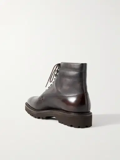 John Lobb Alder Burnished-Leather Boots - Men | Thumbnail 4