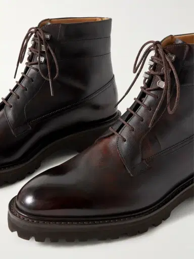 John Lobb Alder Burnished-Leather Boots - Men | Thumbnail 5