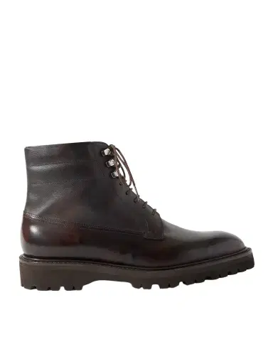 John Lobb Alder Burnished-Leather Boots - Men | Thumbnail 1