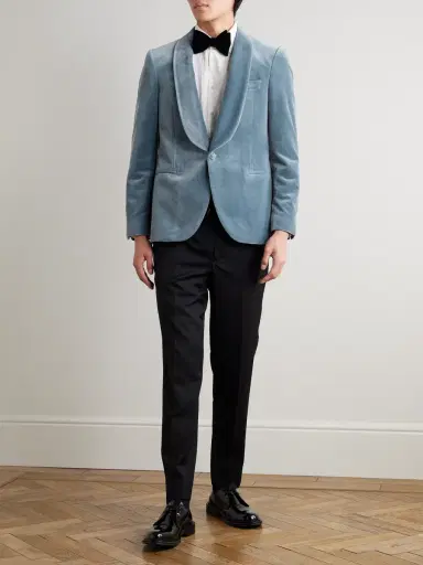 MR P. Slim-Fit Shawl-Collar Cotton-Velvet Tuxedo Jacket - Men | Thumbnail 2