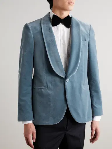 MR P. Slim-Fit Shawl-Collar Cotton-Velvet Tuxedo Jacket - Men | Thumbnail 3