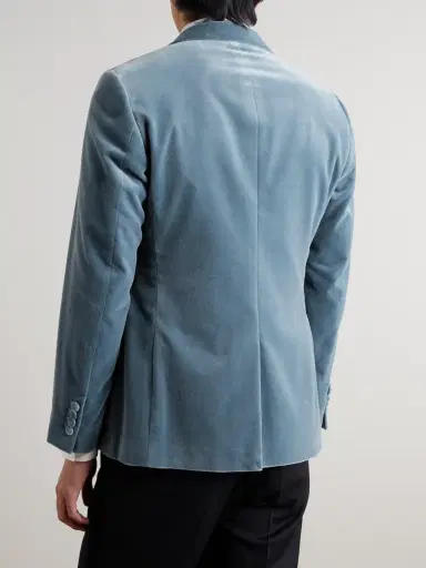 MR P. Slim-Fit Shawl-Collar Cotton-Velvet Tuxedo Jacket - Men | Thumbnail 4