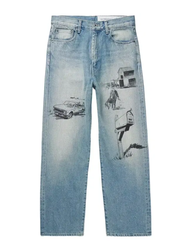 One of These Days Straight-Leg Printed Jeans - Men