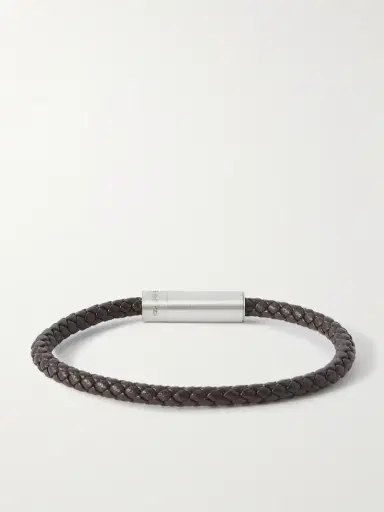 LE GRAMME 7g Sterling Silver and Leather Cable Bracelet - Men | Thumbnail 3