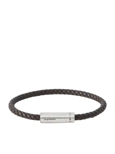 LE GRAMME 7g Sterling Silver and Leather Cable Bracelet - Men | Thumbnail 1