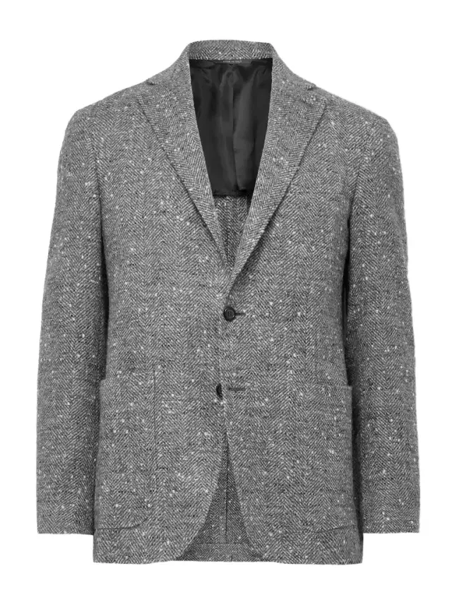 Kei Herringbone Wool-Blend Blazer - Men