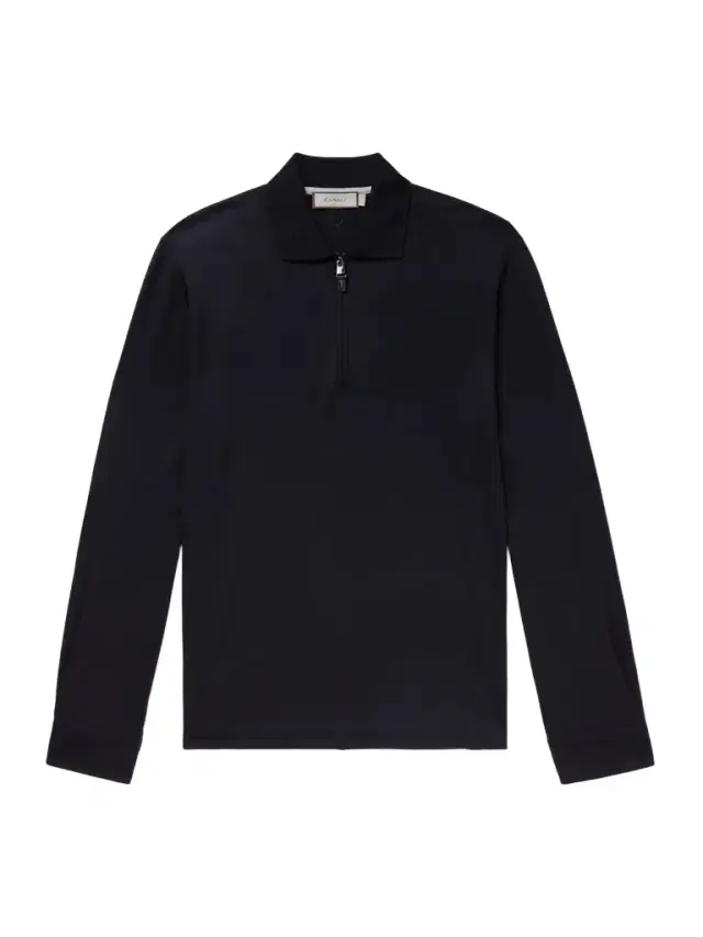 Canali Wool Half-Zip Polo Shirt - Men