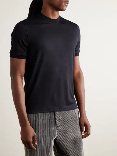 Canali Wool-Jersey T-Shirt - Men | Thumbnail 3 Canali Wool-Jersey T-Shirt - Men | Thumbnail 3
