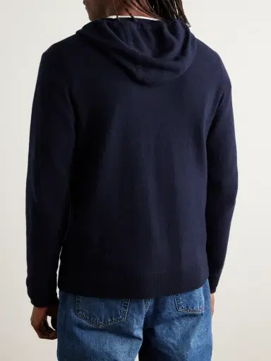 MR P. Mitchell Slim-Fit Merino Wool and Cashmere-Blend Zip-Up Hoodie - Men | Thumbnail 3