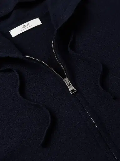 MR P. Mitchell Slim-Fit Merino Wool and Cashmere-Blend Zip-Up Hoodie - Men | Thumbnail 4
