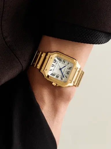 Cartier Santos de Medium Automatic 35.1mm 18-Karat Gold and Alligator Watch, Ref. No. WGSA0030 - Men | Thumbnail 2 Cartier Santos de Medium Automatic 35.1mm 18-Karat Gold and Alligator Watch, Ref. No. WGSA0030 - Men | Thumbnail 2