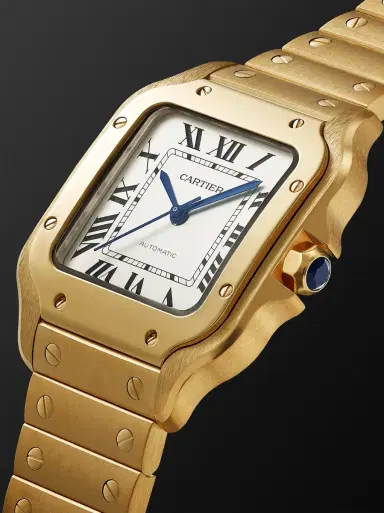 Cartier Santos de Medium Automatic 35.1mm 18-Karat Gold and Alligator Watch, Ref. No. WGSA0030 - Men | Thumbnail 3 Cartier Santos de Medium Automatic 35.1mm 18-Karat Gold and Alligator Watch, Ref. No. WGSA0030 - Men | Thumbnail 3