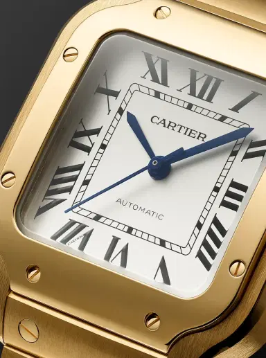Cartier Santos de Medium Automatic 35.1mm 18-Karat Gold and Alligator Watch, Ref. No. WGSA0030 - Men | Thumbnail 5 Cartier Santos de Medium Automatic 35.1mm 18-Karat Gold and Alligator Watch, Ref. No. WGSA0030 - Men | Thumbnail 5