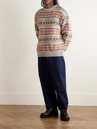 KAPITAL Fair Isle Wool Sweater - Men | Thumbnail 2 KAPITAL Fair Isle Wool Sweater - Men | Thumbnail 2