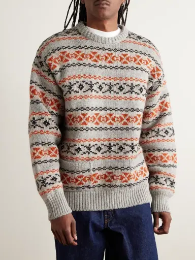 KAPITAL Fair Isle Wool Sweater - Men | Thumbnail 3 KAPITAL Fair Isle Wool Sweater - Men | Thumbnail 3