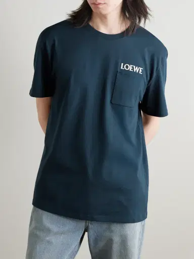 Loewe Logo-Embroidered Cotton-Jersey T-Shirt - Men | Thumbnail 3 Loewe Logo-Embroidered Cotton-Jersey T-Shirt - Men | Thumbnail 3