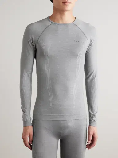 FALKE Printed Virgin Wool-Blend Ski Base Layer - Men | Thumbnail 3 FALKE Printed Virgin Wool-Blend Ski Base Layer - Men | Thumbnail 3