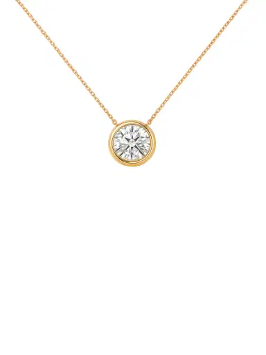 Wish Fine Jewelry 0.96ct Diamond 18K Gold Solitaire Necklace | Thumbnail 1