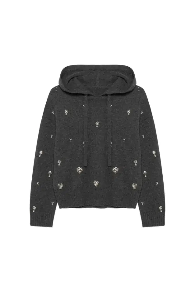 Simkhai Karmen Embellished Cashmere Hoodie