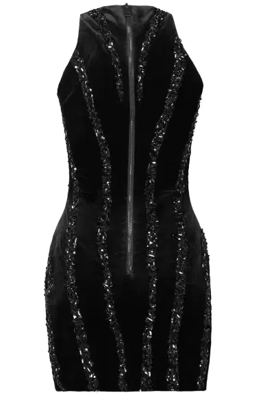 Balmain Crystal Zebra Short Dress | Thumbnail 2