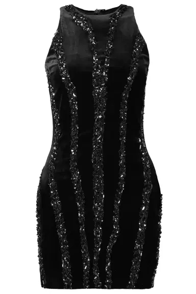 Balmain Crystal Zebra Short Dress | Thumbnail 1