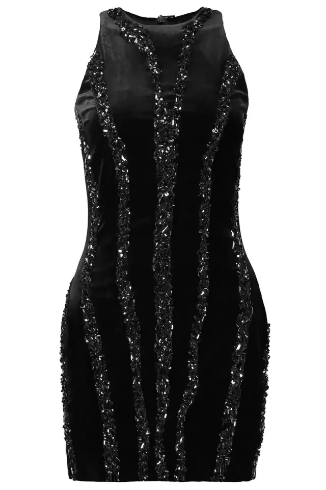Crystal Zebra Short Dress