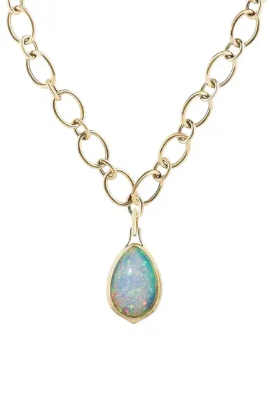 GOSHWARA Pear Opal Large G-One Pendant Necklace | Thumbnail 1 GOSHWARA Pear Opal Large G-One Pendant Necklace | Thumbnail 1