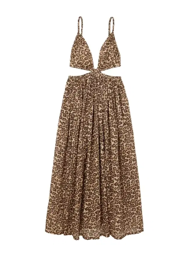 Wanderlust Cutout Leopard-print Cotton-voile Maxi Dress